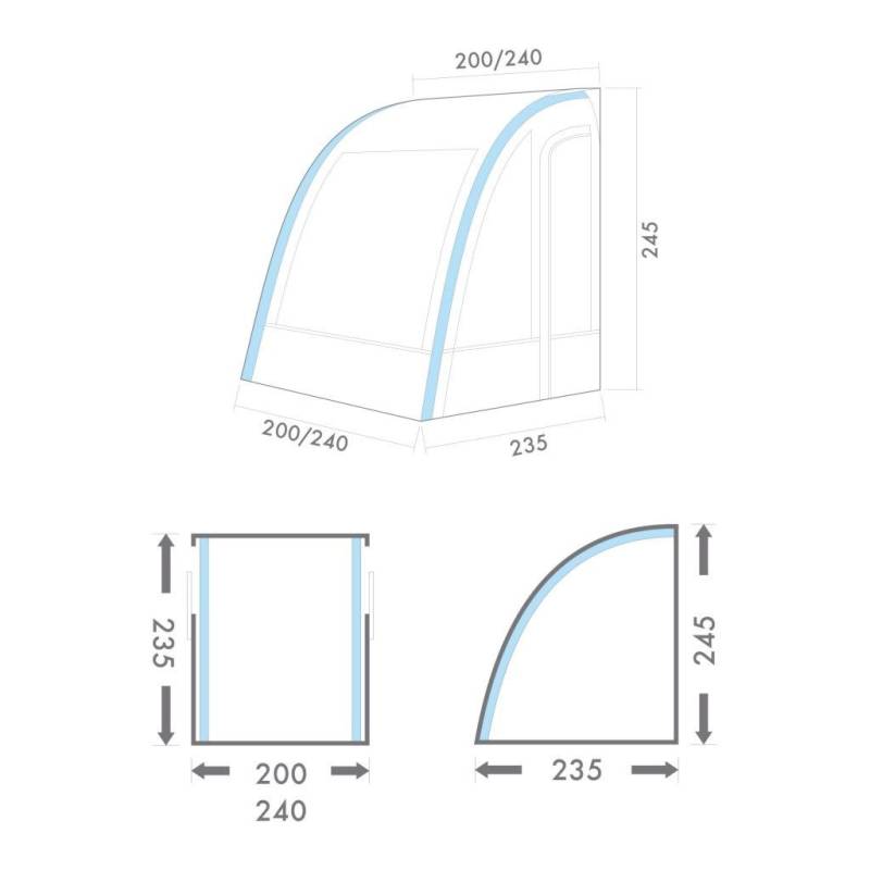 Westfield Lynx 200 Vorzelt - 240
