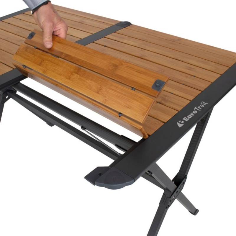 EuroTrail Chambery Bambus Rolltisch - 110 x 70 cm