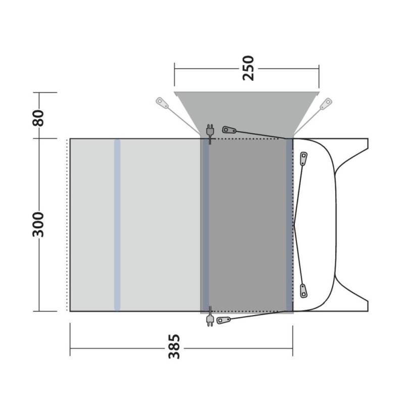 Outwell Blossburg 380 Air Busvorzelt