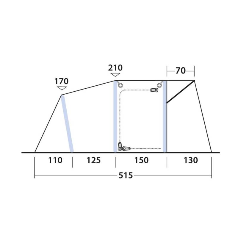 Outwell Blossburg 380 Air Busvorzelt