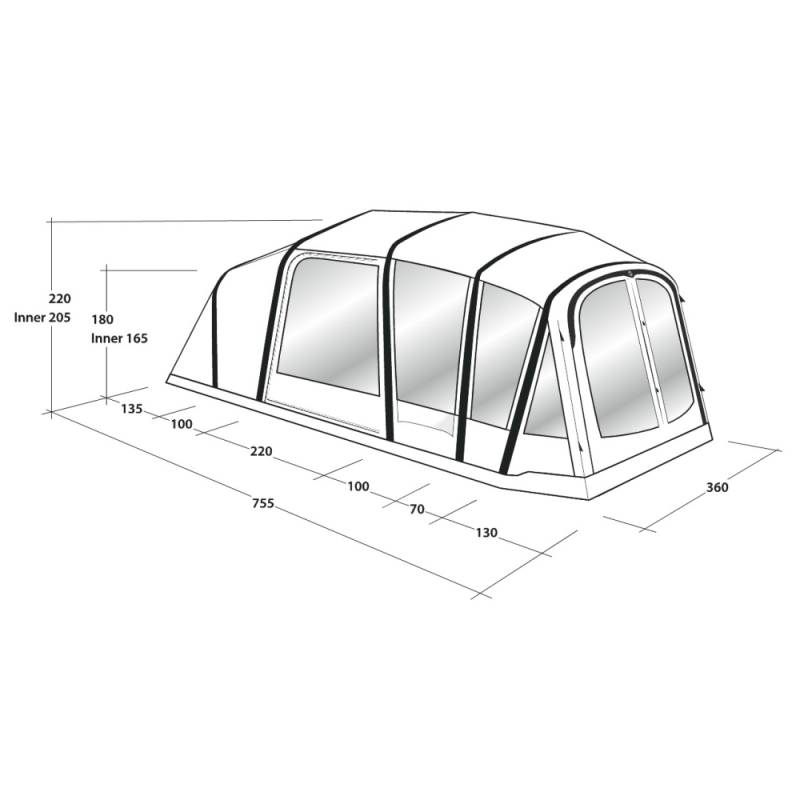Outwell Jacksondale 5PA Luftzelt