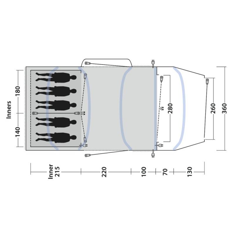 Outwell Jacksondale 5PA Luftzelt