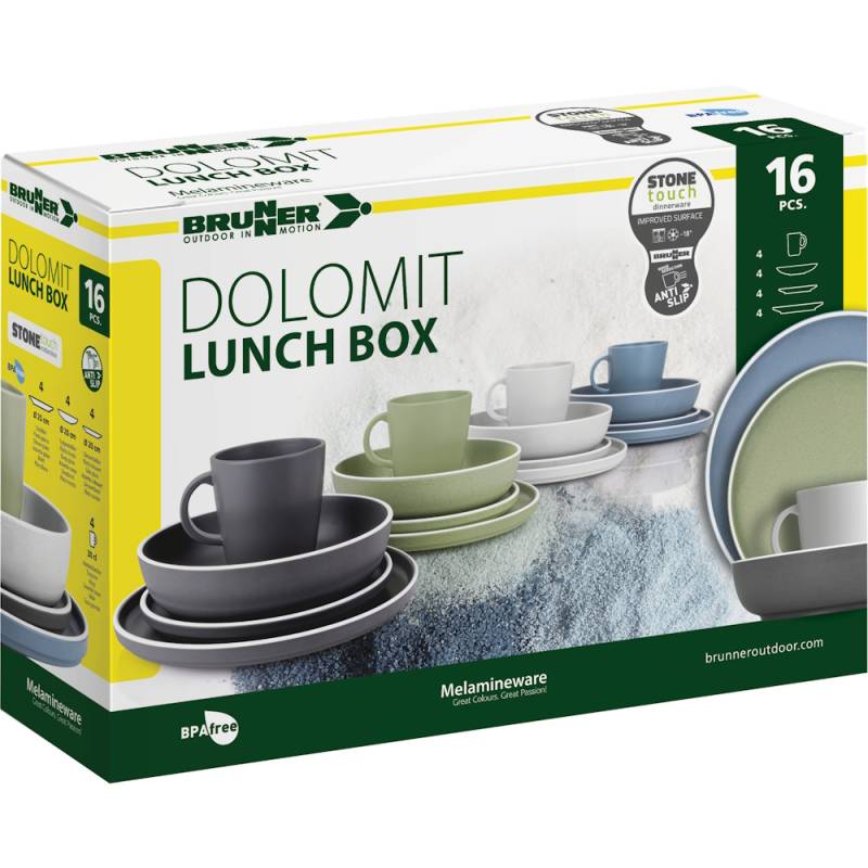Brunner Lunch Box Dolomit Grau 16 tlg.