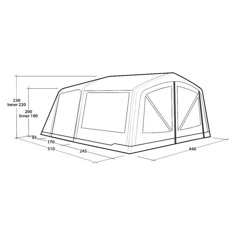 Outwell Virginia 5 Air TC Familienzelt