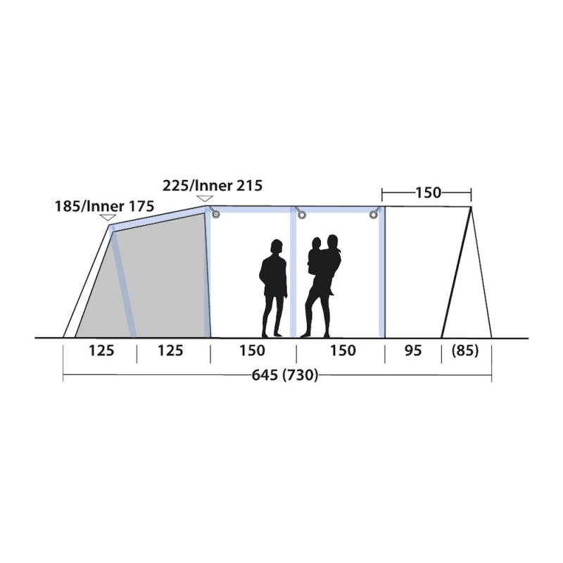 Outwell Charleston 7 Air TC Familienzelt