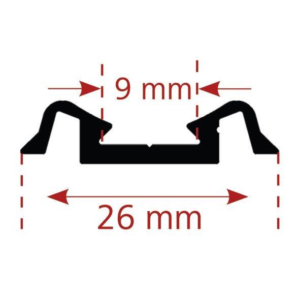 Fries- oder Mittelleiste 26 mm breit