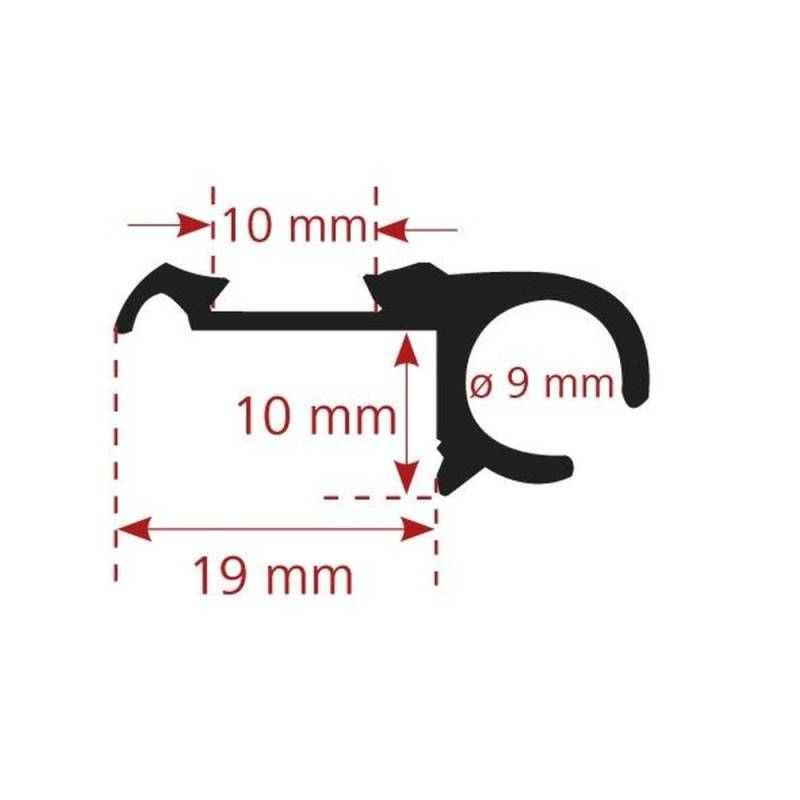 Vorzeltleiste aus Aluminium