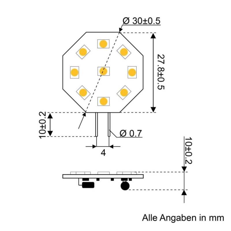 Green Power LED Leuchtmittel - 9er SMD Modul