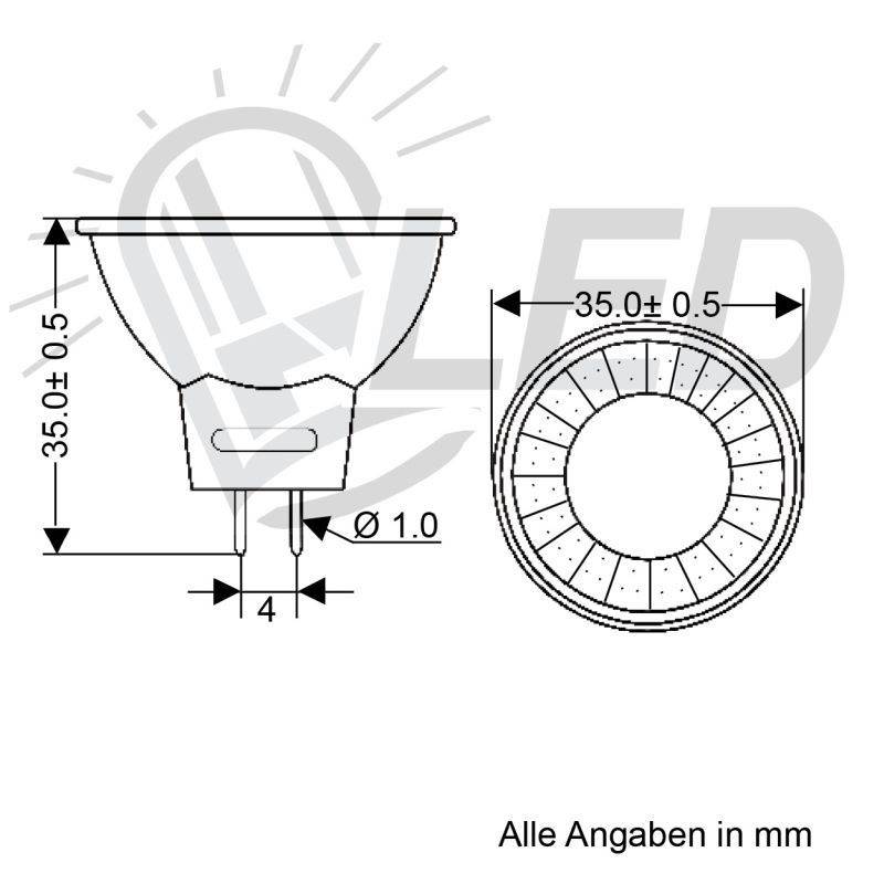 Green Power LED Leuchtmittel - 6er SMD Spot