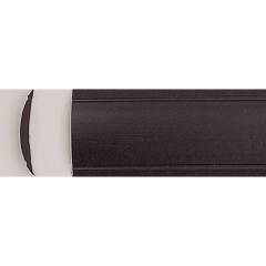 Leistenfller uni - 12 mm - schwarz