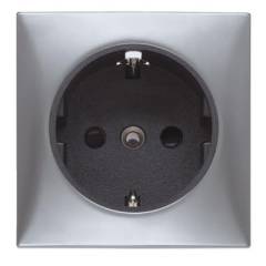 B-Mobil SCHUKO-Steckdose, chrom matt