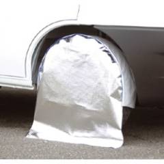 Radschutzhlle mit Sonnenreflektion fr Wohnwagen