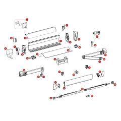Thule Omnistor 5003 - Endkappe links - wei